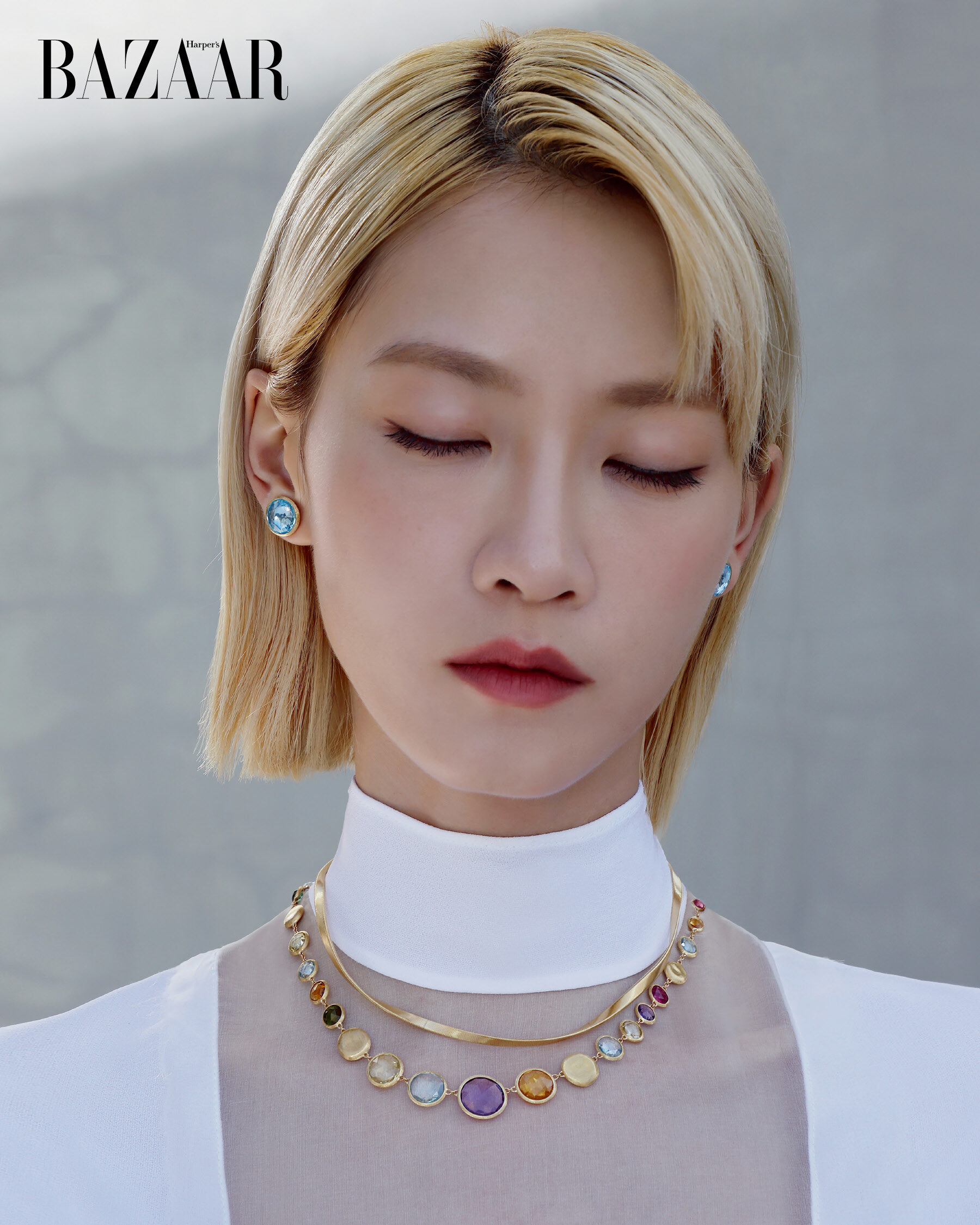 Marco Bicego Jaipur 18K 黃色黃金托帕石(處理)耳環