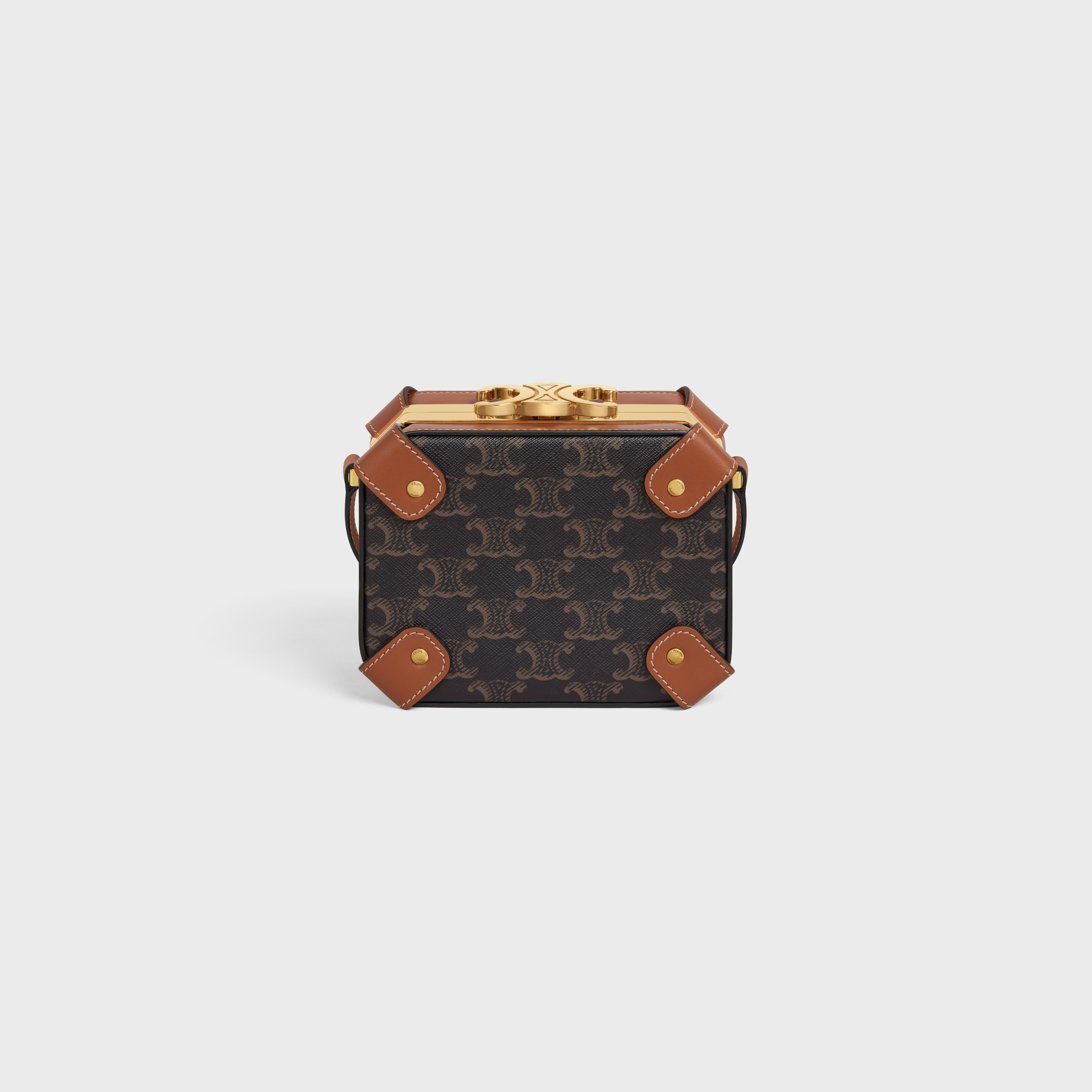 Celine Triomphe Box 帆布及小牛皮手袋 $34,500