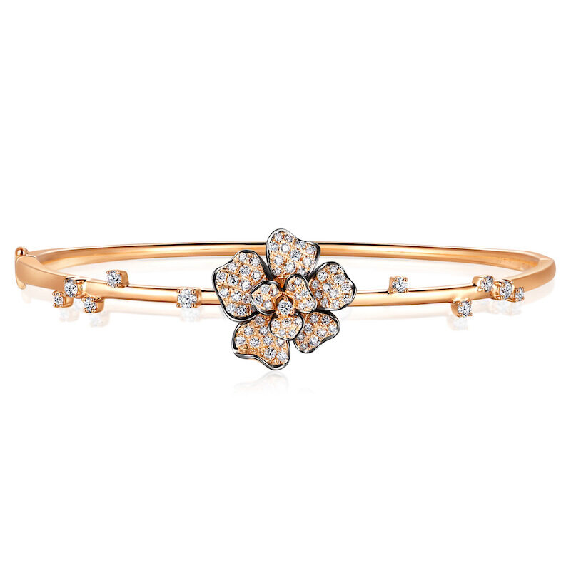 Symphony「頌」18K玫瑰金鑽石花形手鐲 HK$15,000 Symphony「頌」18K玫瑰金鑽石花形手鐲 HK$15,000