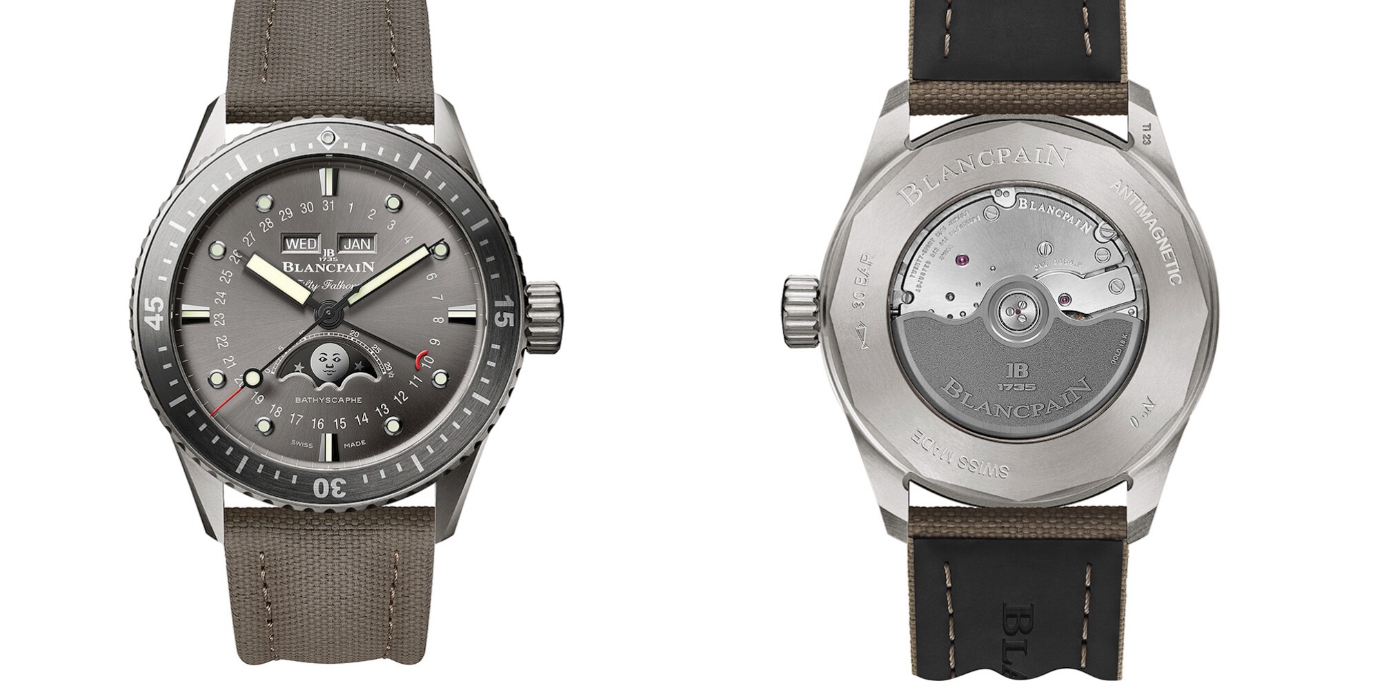 Blancpain Bathyscaphe Quantième Complet 全日曆月相紅金腕錶