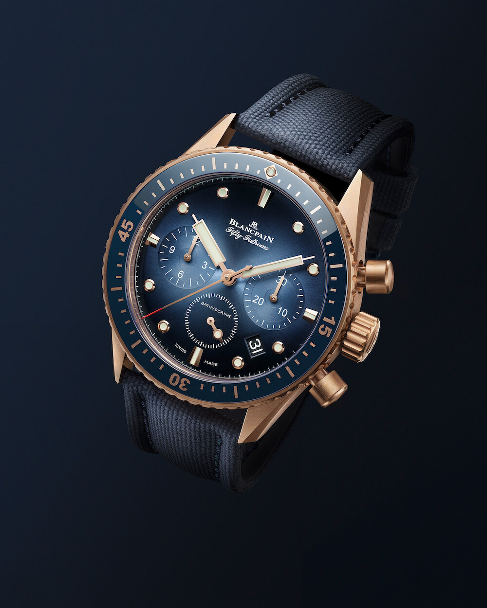 Blancpain Bathyscaphe Quantième Complet 全日曆月相紅金腕錶