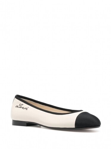 Lanvin contrast toe-cap ballerina shoes