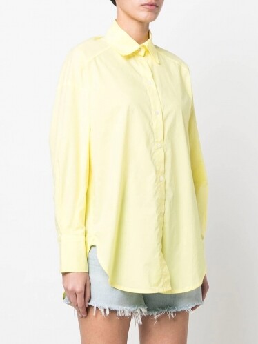 Sandro Adriana longline cotton shirt