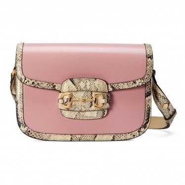 Gucci 蟒蛇皮飾邊 Gucci Horsebit 1955手袋 Gucci 蟒蛇皮飾邊 Gucci Horsebit 1955手袋