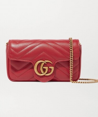 Gucci GG Marmont紅色皮革小手袋