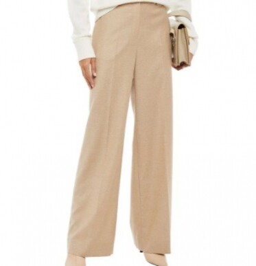 THEORY Wool-flannel wide-leg pants