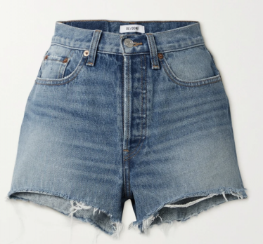 RE/DONE 70s distressed denim shorts