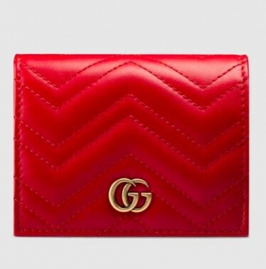 Gucci GG Marmont 絎縫皮革銀包 ＄3,750