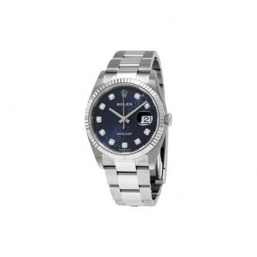 Rolex Datejust 36 Blue Jubilee Diamond Dial Ladies Oyster Watch