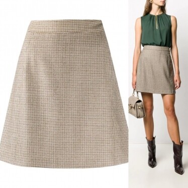 A.P.C. Sonia houndstooth A-line mini skirt