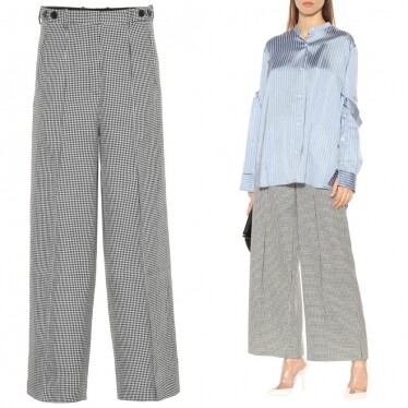 ROKH Houndstooth wide-leg pants ROKH Houndstooth wide-leg pants