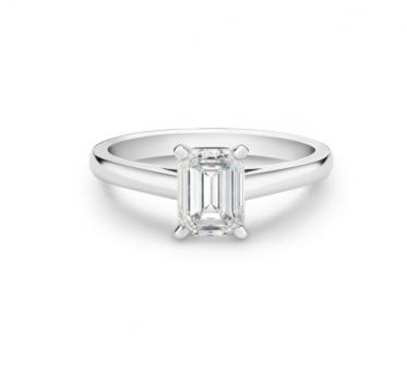De Beers DB Classic 鉑金祖母綠形鑽石戒指 De Beers DB Classic 鉑金祖母綠形鑽石戒指