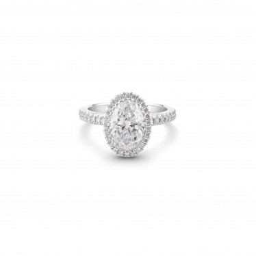 De Beers Aura 鉑金橢圓形鑽石戒指 De Beers Aura 鉑金橢圓形鑽石戒指