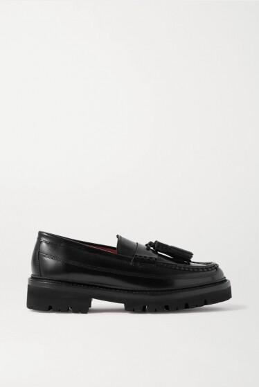 Grenson 黑色吊飾皮革 loafers ＄2,166
