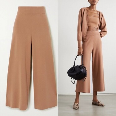 A.L.C.Mateo cropped knitted wide-leg pants