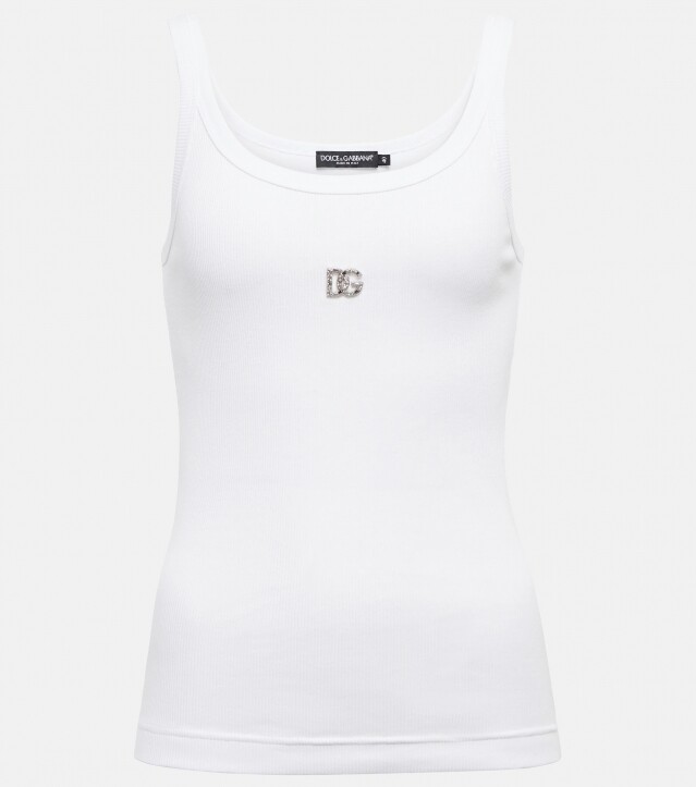 名牌 Logo 白背心推薦：Dolce & Gabbana Tank Top $4,090
