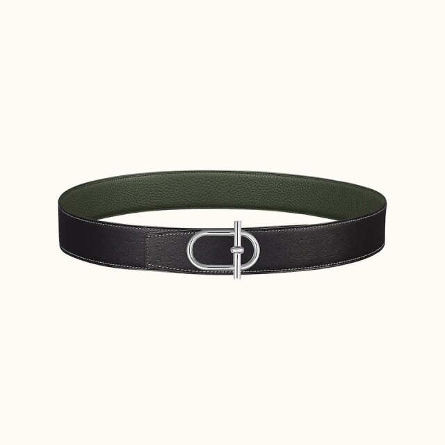 父親節禮物 2022: Hermès Ithaque belt buckle 雙色皮帶