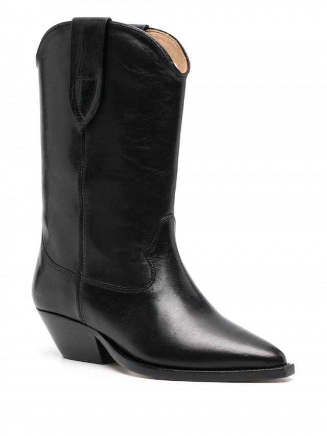 ISABEL MARANT leather block-heel boots