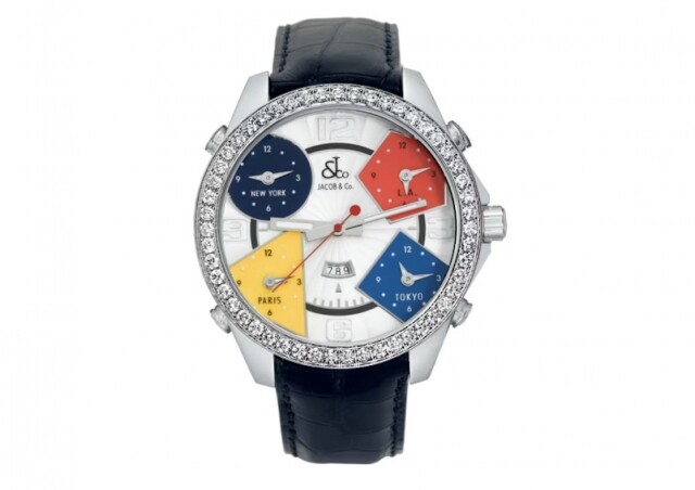 Jacob & Co 標誌性款式腕錶：Five Time Zone 五時區腕錶