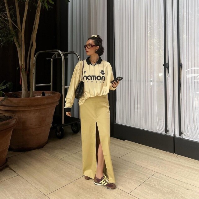 奶油黃夏天穿搭：上衣