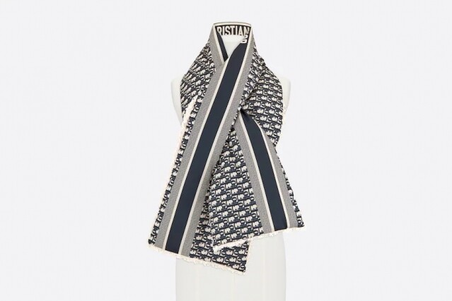 名牌頸巾推介：Dior Oblique 頸巾 $8,400