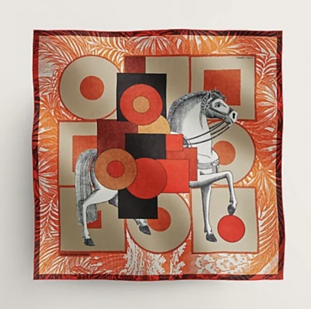 Hermès  絲巾：Cavalier en Formes scarf 90 厘米絲巾