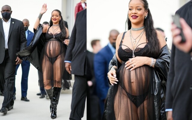 Rihanna 盛裝出席 Dior 時裝騷