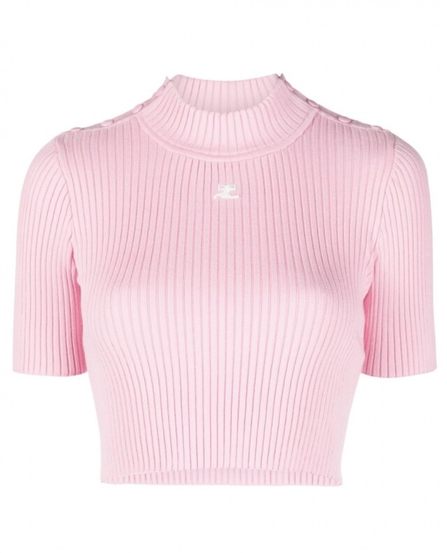 Courrèges 粉紅色針織上衣