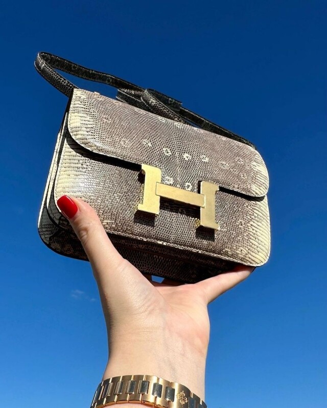 Hermes 手袋皮革種類:Lizard Hermes 手袋皮革種類:Lizard