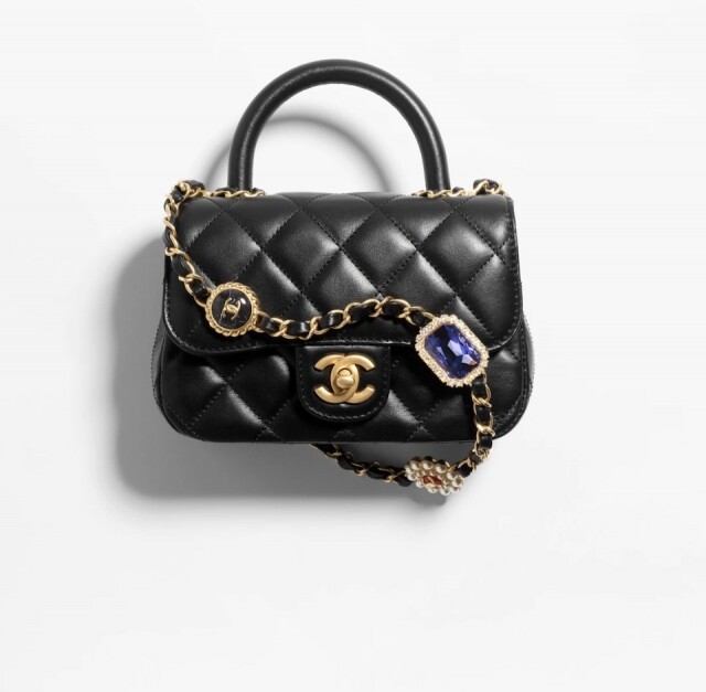 CHANEL 手袋　紫 全新CHANEL 香奈兒手袋A35200 銀扣斜挎包