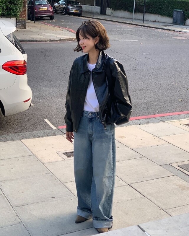GU 錐形牛仔褲穿搭｜Barrel Leg Jeans  桶形牛仔褲，梨形身材女生必須入手