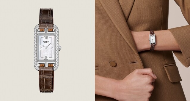 Hermès 手錶用上永恆的黑白調子