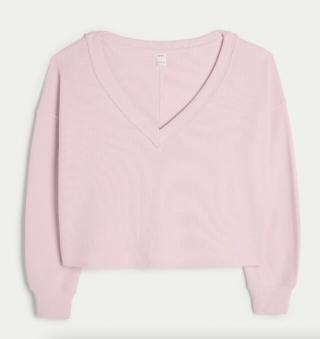 Hollister露肩 V 領上衣