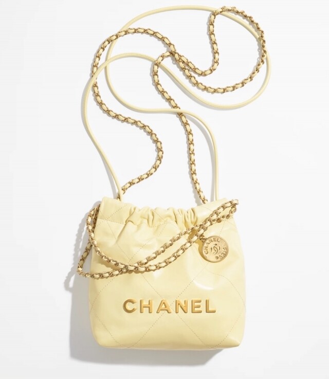 Chanel 22 迷你淡黃色手袋 $40,000