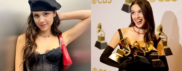 新世代女歌手 Olivia Rodrigo 成為格林美獎「三冠后」贏盡掌聲 ，私下 Y2K 穿搭也被瘋狂按讚！
