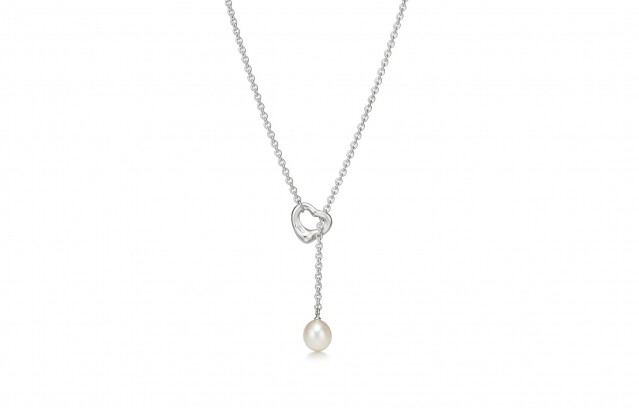 Tiffany & Co. Elsa Peretti Open Heart Lariat Necklace