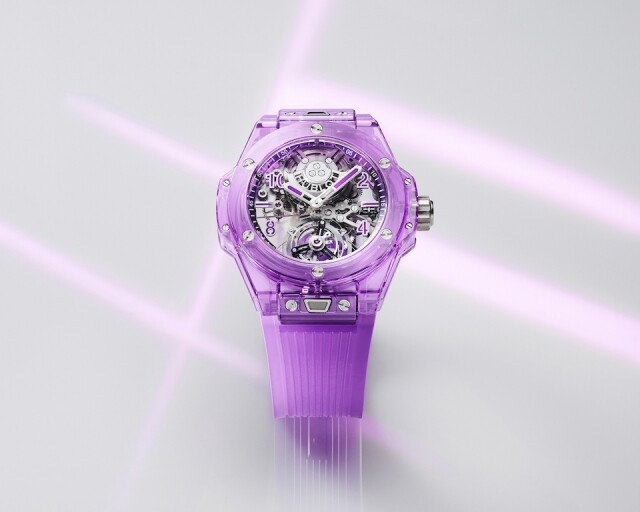 2022 新錶推薦 6：宇舶錶 Hublot Big Bang 自動上鏈陀飛輪紫色藍寶石腕錶