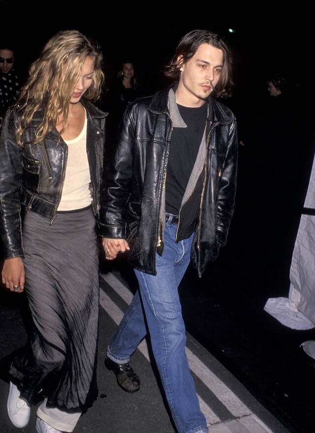 20 歲的 Kate Moss 與 41 歲的 Johnny Depp 相戀