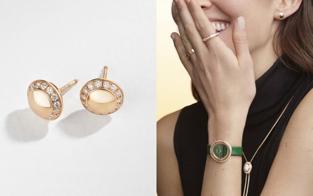 Piaget Possession 18K 玫瑰金鑽石耳環 價錢 $29,500