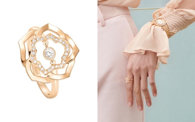 Piaget Rose 18K 玫瑰金鑽石戒指 價錢 $23,800