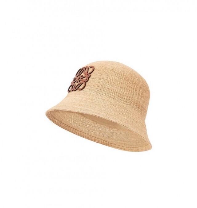 名牌漁夫帽推薦：Loewe Bucket hat in raffia and calfskin $4,950
