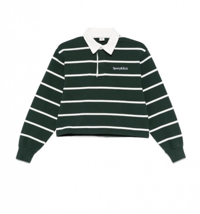 Sporty & Rich 橫間 Polo 衫 $1,800