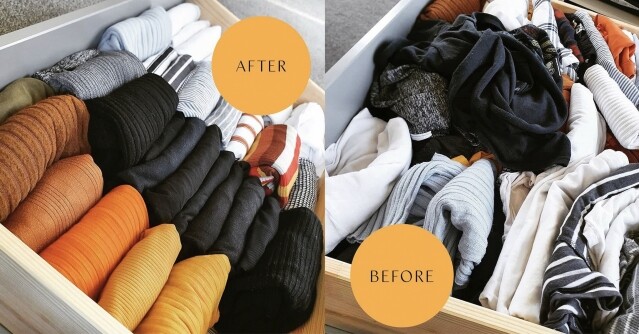 1. 衣服收納方法：折疊收納法