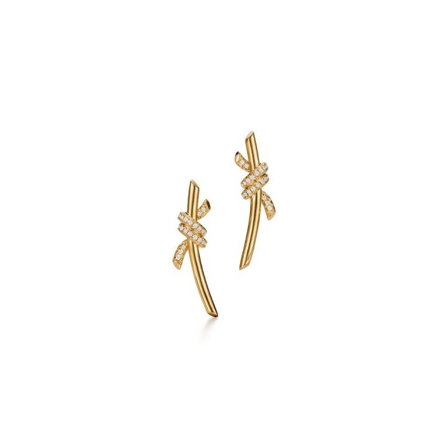 Tiffany & Co. Knot 系列 18K金綴鑽石耳環 $25,600