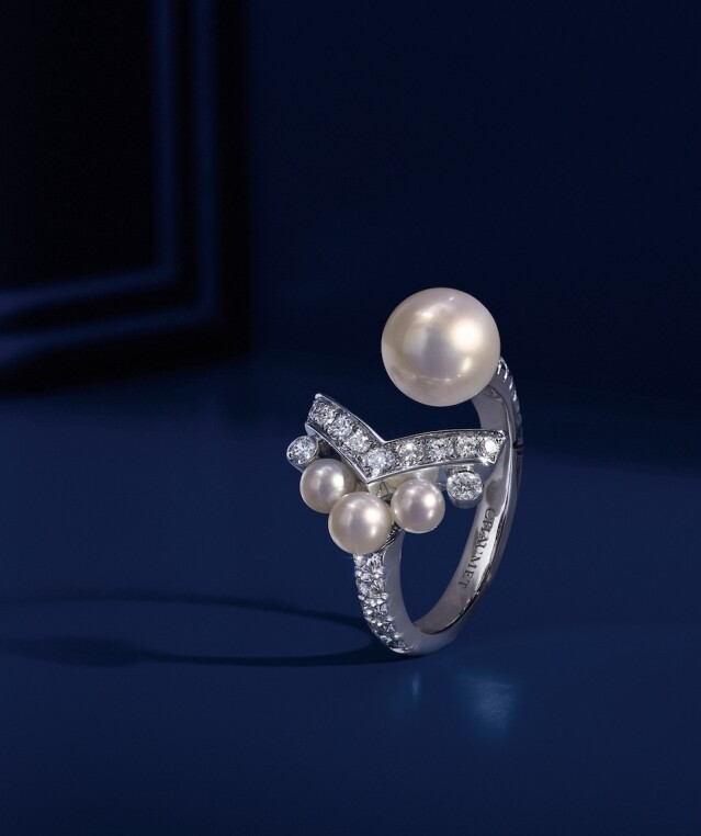 Joséphine Aigrette 18K 白金珍珠鑽石戒指系列 Joséphine Aigrette 18K 白金珍珠鑽石戒指系列