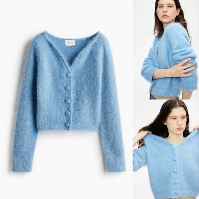 H&M 馬海毛混紡開襟衫 $549