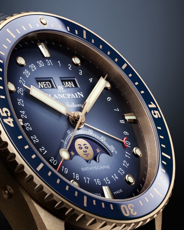 Blancpain Bathyscaphe Quantième Complet 全日曆月相紅金腕錶 Blancpain Bathyscaphe Quantième Complet 全日曆月相紅金腕錶