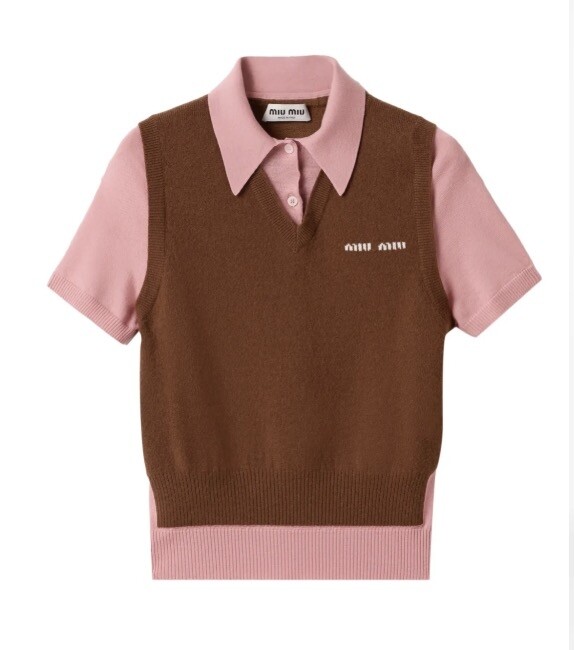 Miu Miu 假兩件設計上衣 $16,100