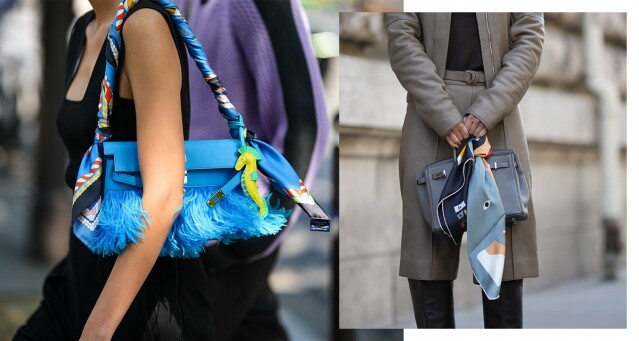 HERMÈS 絲巾 2023 秋冬推薦！6 種形狀尺寸、 6 款愛馬仕絲巾手袋綁法及精美配飾推介
