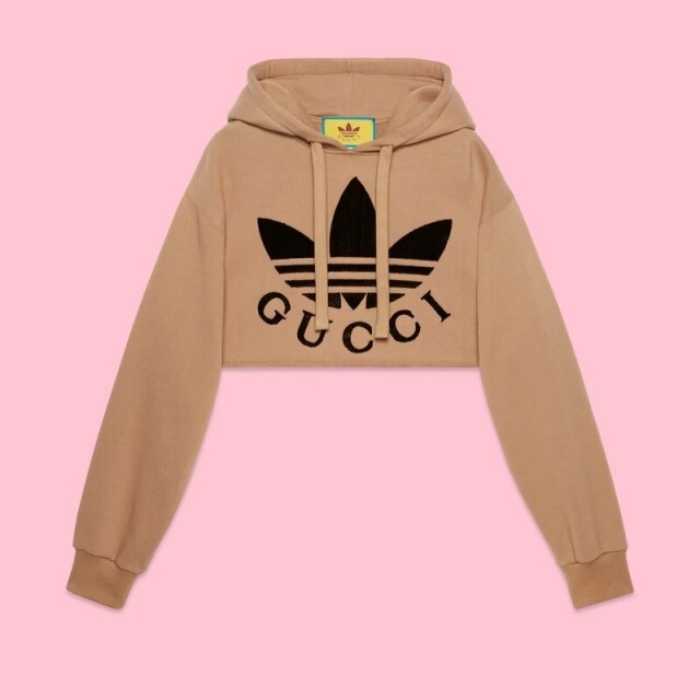 品牌 Logo 衛衣推薦：Gucci X Adidas 短身衛衣 $11,000